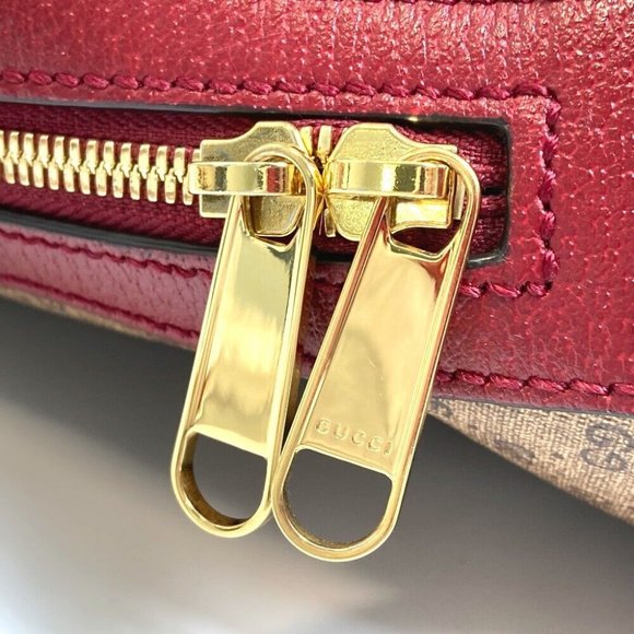 GUCCI 647816 GG Supreme Doraemon x GUCCI Small Backpack PVC/Leather Beige x Red - Picture 7 of 12